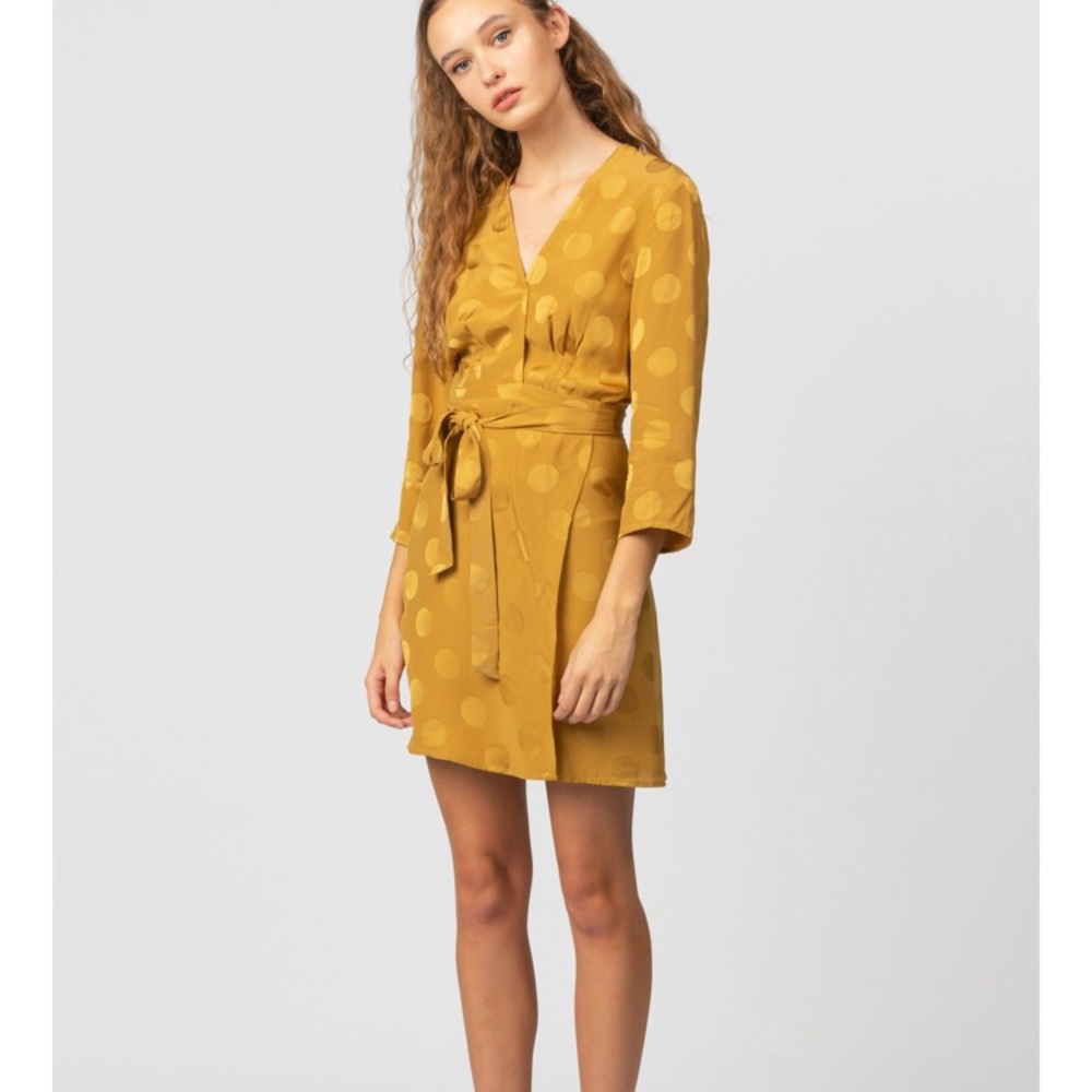 The Wolf Gang Gold Mini Dress NWT XS